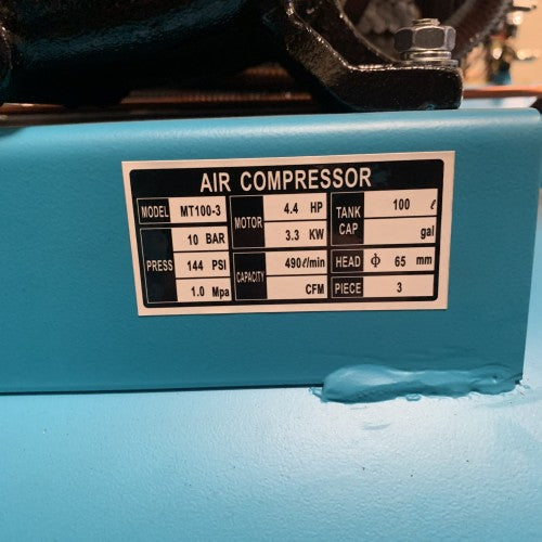 GTM air compressor 3cil/100L 3.3KW 600/min