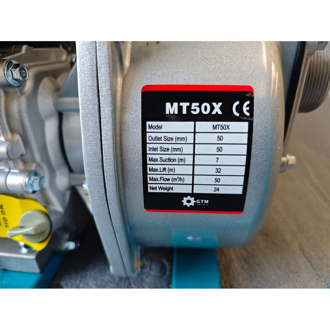 Petrol water pump 7.5 HP GTM MT50X 50m3/h