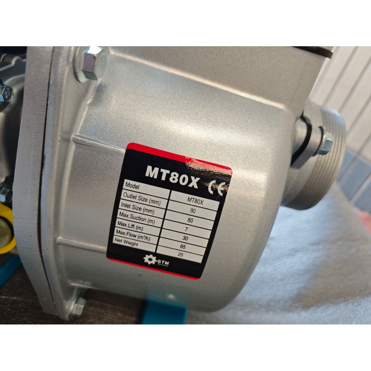 Petrol water pump 10 HP GTM MT80X 65m3/h